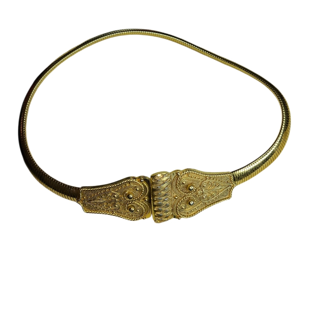 Vintage ACCESSOCRAFT NYC Gold Tone Stretch Belt